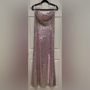 Sparkling Pink Sequin Gown